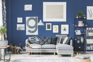 Posters in living room