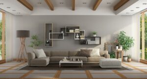 Large minimalist living room
